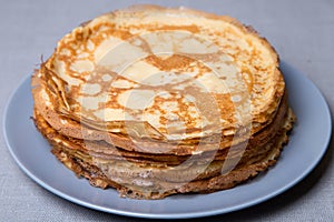 Traditional Russian pancakes. Shrovetide.
