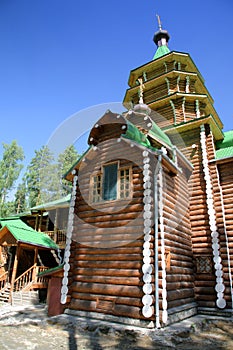 Traditional russian timber church