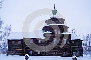 Traditional Russian wooden church