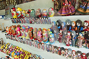 Traditional Russian wooden matrios dolls