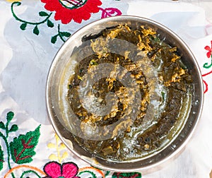 A traditional SAAG dish of the Punjab