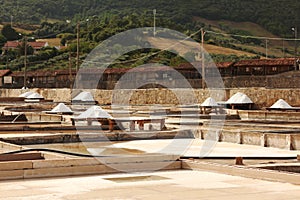 Traditional salt mine terraces