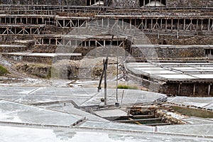 Traditional salt minery in Salinas de AÃÂ±ana