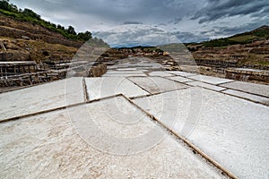 Traditional salt minery in Salinas de AÃÂ±ana