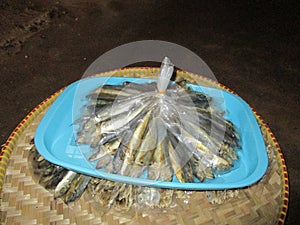 Traditional salted fish is processed still in the traditional way  delicious  tasty and without preservatives