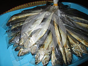 Traditional salted fish is processed still in the traditional way  delicious  tasty and without preservatives