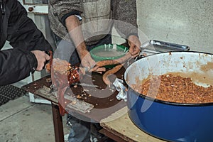 Traditional sausage making