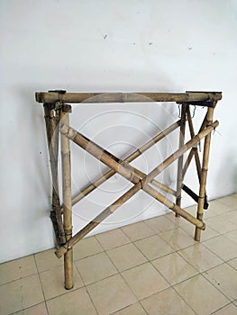 traditional scaffolding made of bamboo