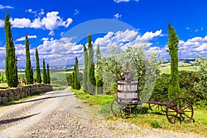 Traditional scenery of Tuscany, Italy photo