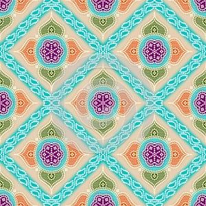 Traditional seamless BANDHANI patola pattern