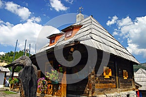 Traditional Serbian house photo