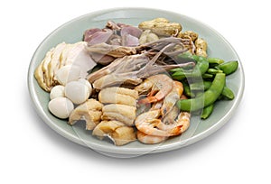 Traditional Shanghai summer cuisine. the meat and vegetables were soaked in aged Chinese wine lees brine.