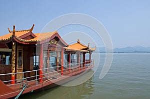 Traditional ship on the Xihu