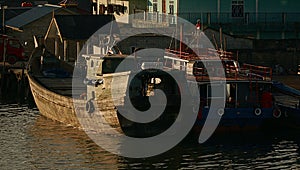 Traditional ships transporting goods