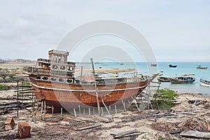 Traditional shipyard.