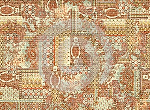 Traditional silk design pattern background