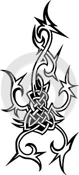 Traditional simple tribal tatto style ink vector download