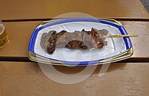 Traditional Skewers dish Food stalls place from Kegon Falls in Nikko National Park Japan