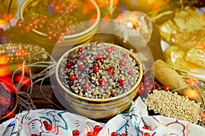 Traditional Slavic holiday dish. Traditional Christmas dish kutya