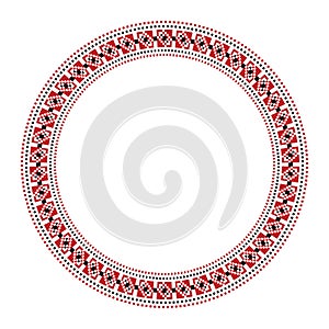 Traditional Slavic round embroidery