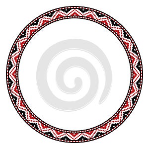 Traditional Slavic round embroidery