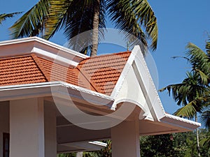 Traditional sloping Mangalore tiled roof