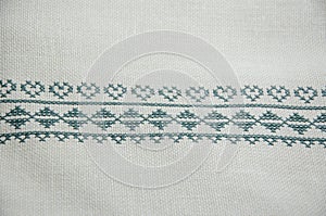 Traditional Slovakia embroidery tablecloth