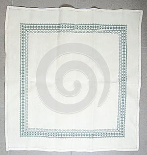 Traditional Slovakia embroidery tablecloth