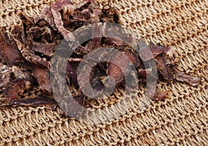 Traditional South African Biltong slices