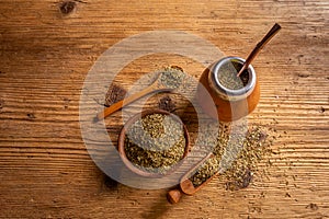 Traditional South American yerba mate