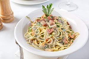 Traditional Spaghetti Carbonara photo