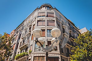 Traditional spain building facade