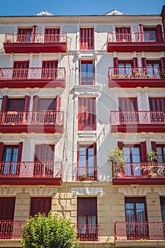 Traditional spain building facade