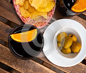 Traditional spanish appetizer Vermouth