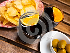 Traditional spanish appetizer Vermouth
