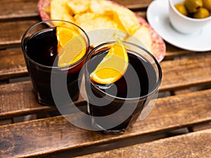 Traditional spanish appetizer Vermouth