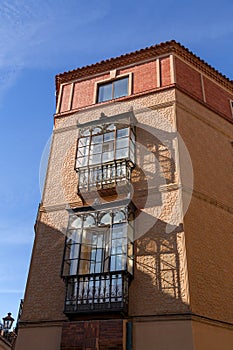 Traditional Spanish architecture in the old town of Segovia, Spain