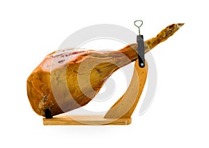 Traditional spanish jamon serrano, italian parma, hamon iberico, prosciutto photo