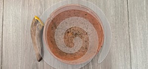 traditional spice grinder in the kitcen from indonesia