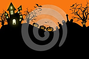 Traditional spooky Halloween design template