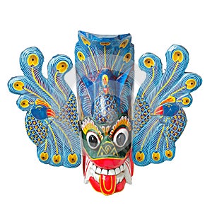 Traditional Sri Lankan mask isolated