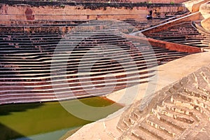 Traditional stepwell at Nahargarh Fort in Jaipur, Rajasthan, Ind