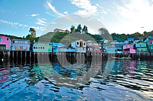 Traditional stilt houses in Castro