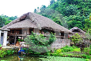 Traditional stilted house this charming home stay belongs to a local Tay family. photo