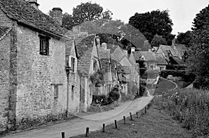 Traditional stone cottages at Arlington Row in Bibury, Cotswolds, England