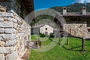 La Valle,, tradizionale alta montagna case 