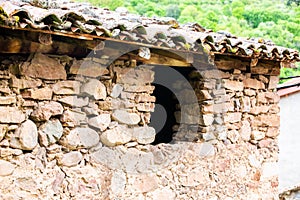 Traditional stone house in Spanish village