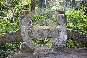 Traditional stone statues in Bali,Indonesia