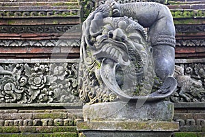 Traditional stone statues in Bali,Indonesia photo