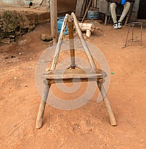 Traditional stool as seen in Yamoussoukro Ivory Coast Cote d`Ivoire photo